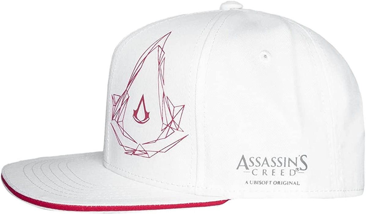 Difuzed Assassin's Creed Red Crest Logo Snapback Baseball Cap White/Red SB880821ASC