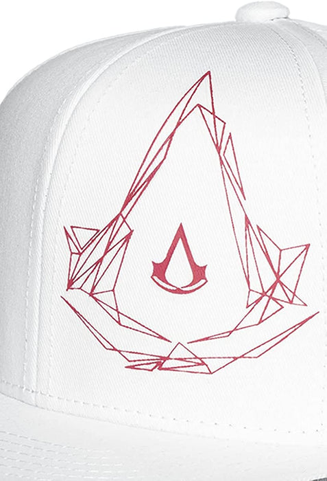 Difuzed Assassin's Creed Red Crest Logo Snapback Baseball Cap White/Red SB880821ASC