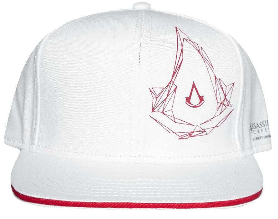 Difuzed Assassin's Creed Red Crest Logo Snapback Baseball Cap White/Red SB880821ASC