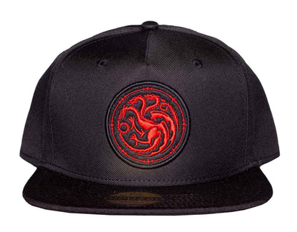 Game of Thrones Men's Baseball Cap-House of The Dragon Official Black Snapback, One Size