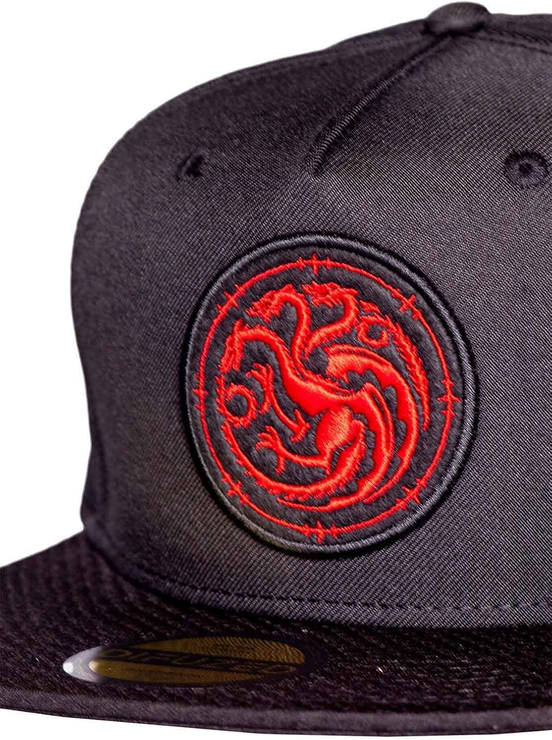 Game of Thrones Men's Baseball Cap-House of The Dragon Official Black Snapback, One Size