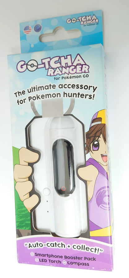 Datel Gotcha Go-Tcha Ranger Écran tactile LED pour Pocket Monster Go Plus Accessoire pour iPhone/Android Blanc