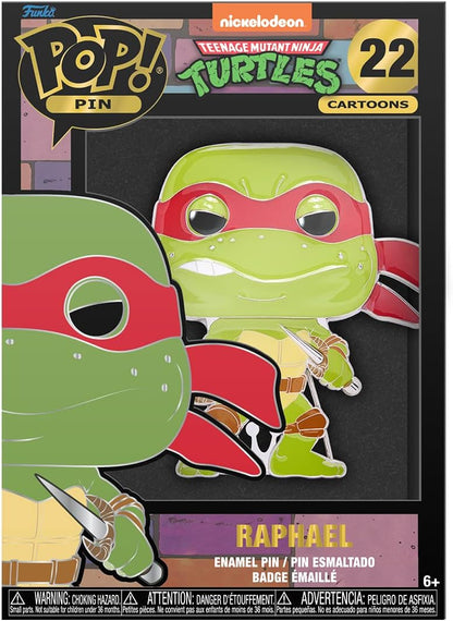 Funko Pop! Large Enamel Pin Teenage Mutant Ninja Turtles - (Teenage Mutant Ninja Turtles (TMNT) ) : Raphael Enamel Pins - Cute Collectable Novelty Brooch - for Backpacks & Bags