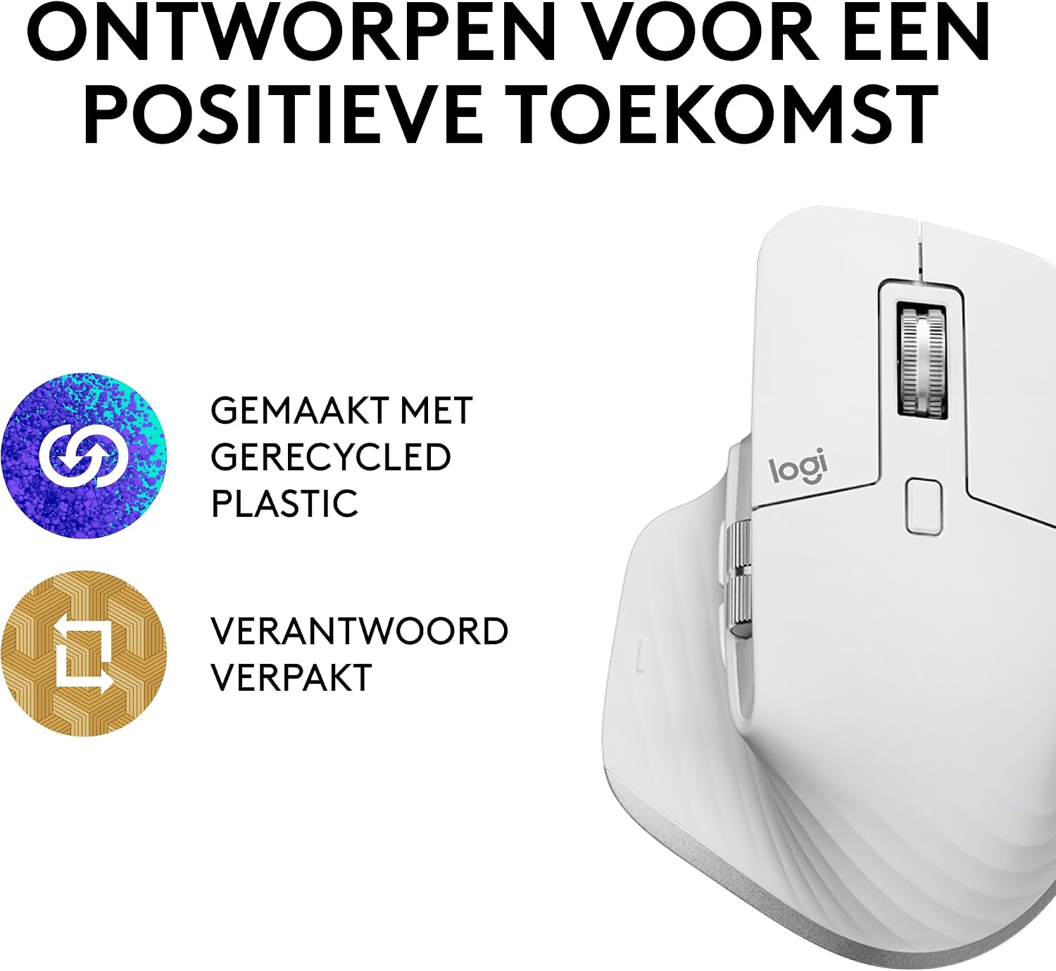 Logitech MX Master 3S - Wireless Performance Mouse with Ultra-fast Scrolling, Ergo, 8K DPI, Track on Glass, Quiet Clicks, USB-C, Bluetooth, Windows, Linux, Chrome - Grey