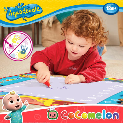 Aquadoodle Cocomelon Doodle Mat, Official Tomy No Mess Colouring & Drawing Game, Suitable for Boys & Girls Aged 18 Months Or Above, Multicolor (E73454