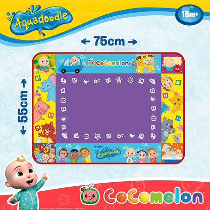 Aquadoodle Cocomelon Doodle Mat, Official Tomy No Mess Colouring & Drawing Game, Suitable for Boys & Girls Aged 18 Months Or Above, Multicolor (E73454