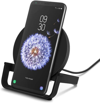 Belkin BoostCharge Wireless Charging Stand 10W (Qi-Certified Fast Wireless Charger for iPhone, Samsung, Google, more), Black