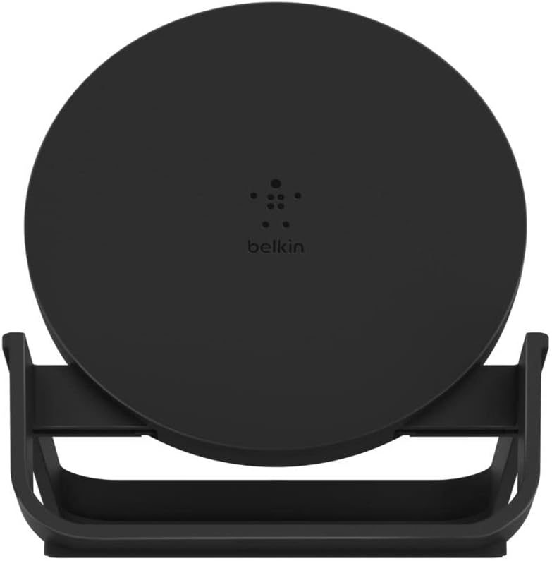 Belkin BoostCharge Wireless Charging Stand 10W (Qi-Certified Fast Wireless Charger for iPhone, Samsung, Google, more), Black