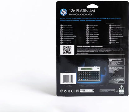 Hewlett Packard  Calculator Financiële Platinum RPN Algebraïsche Programmeerbare Ref HP12C PLATINUM