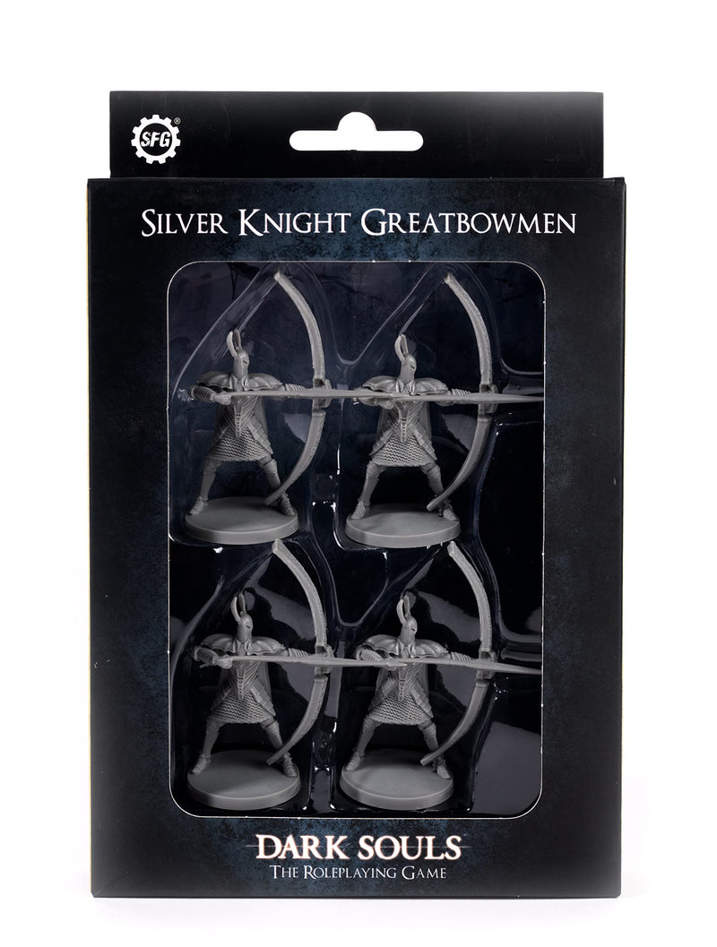 Dark Souls Il gioco di ruolo: Silver Knight Greatbowmen Miniature & Statistiche Cards. DnD, RPG, D & D, Dungeons & Dragons. Compatibile 5E