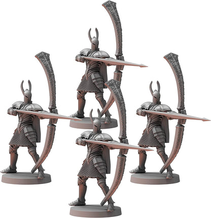 Dark Souls Il gioco di ruolo: Silver Knight Greatbowmen Miniature & Statistiche Cards. DnD, RPG, D & D, Dungeons & Dragons. Compatibile 5E