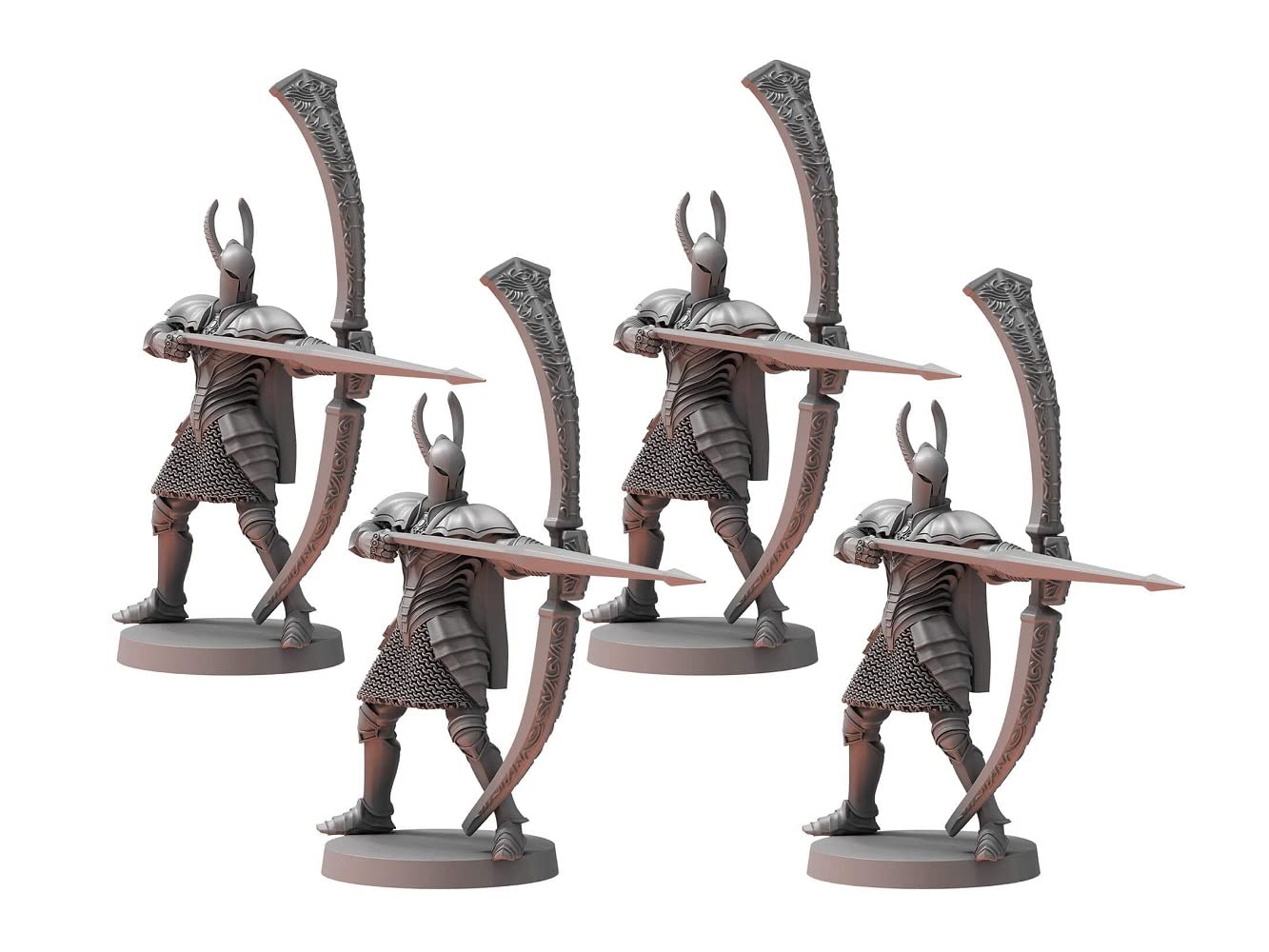 Dark Souls Il gioco di ruolo: Silver Knight Greatbowmen Miniature & Statistiche Cards. DnD, RPG, D & D, Dungeons & Dragons. Compatibile 5E