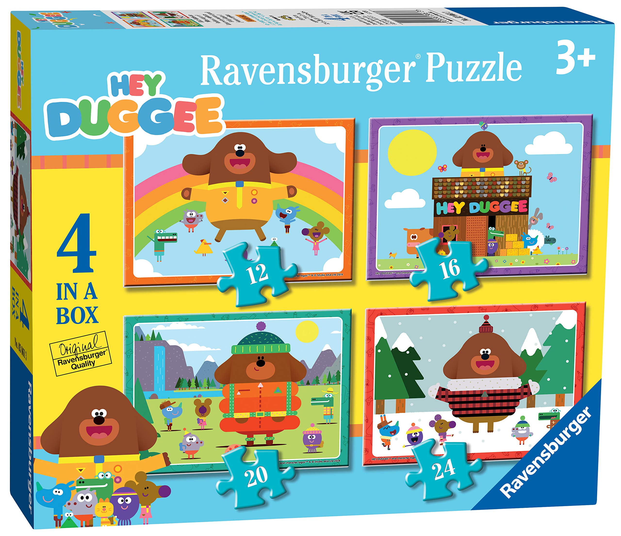 Ravensburger Hey Duggee 4 in Box (12, 16, 20, 24 Piece) Jigsaw Puzzles for Kids Age 3 Years Up