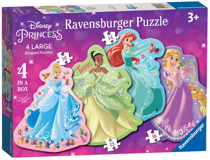 Ravensburger Disney Princess - 4 Large Shaped Jigsaw Puzzles (10, 12, 14, 16 Piece) for Kids Age 3 Years Up - Educational Toys for Toddlers