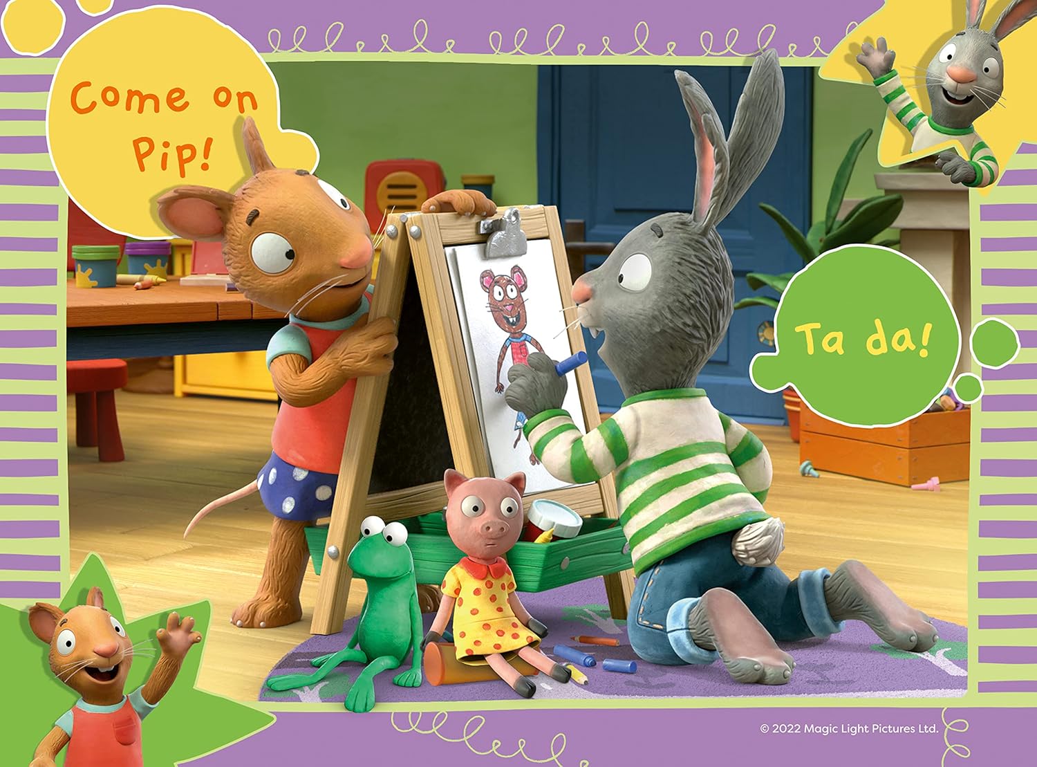 Ravensburger Pip & Posy Jigsaw Puzzles for Kids Age 3 Years Up - 4 in a Box (12, 16, 20, 24 Pieces) - Educational Toys for Toddlers