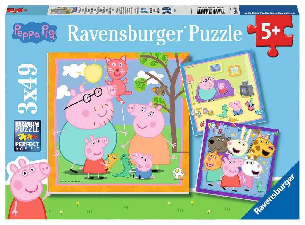 Ravensburger Peppa Pig Jigsaw Puzzles For Kids Age 5 Years Up - 3X 49 Pieces