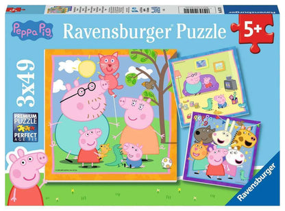 Ravensburger Peppa Pig Jigsaw Puzzles For Kids Age 5 Years Up - 3X 49 Pieces