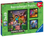 Ravensburger - Puzzles Minecraft Pack De 3 | Puzzle 5 Años O Más | Regalos para Niños De 5 Años De 3 X 49 Piezas | Rompecabezas Niños De 21 X 21 Cm Puzzle