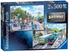 Ravensburger Railway Heritage No.1 - Corfe Train Station & Oakworth Station 2X 500 Piece Jigsaw Puzzles for Adults and Kids Age 10 and Up Einzelbett