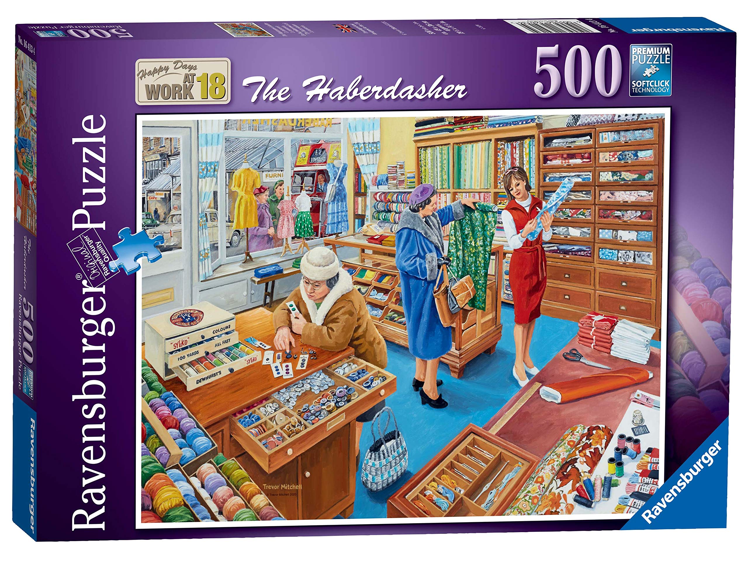Ravensburger Happy Days at Work No.18 The Haberdasher 500 Piece Jigsaw Puzzle for Adults and Kids Age 10 and Up Single