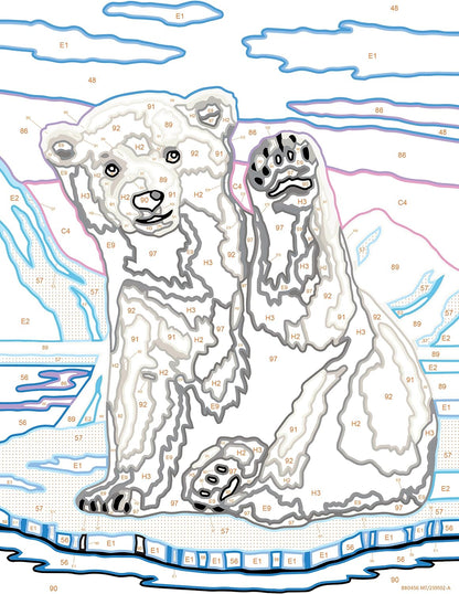 Ravensburger CreArt Pawesome Polar Bear Paint By Numbers for Children - Painting Arts and Crafts Kits for Ages 9 Years Up