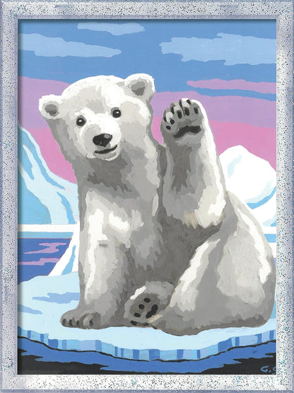 Ravensburger CreArt Pawesome Polar Bear Paint By Numbers for Children - Painting Arts and Crafts Kits for Ages 9 Years Up