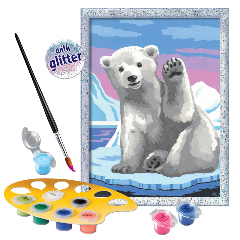 Ravensburger CreArt Pawesome Polar Bear Paint By Numbers for Children - Painting Arts and Crafts Kits for Ages 9 Years Up