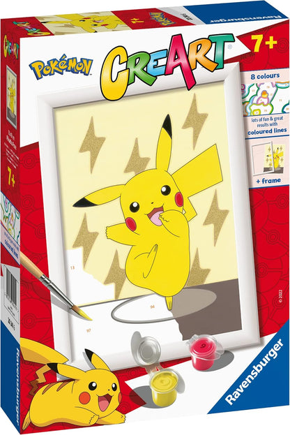 Ravensburger CreArt Pokemon Paint by Numbers for Children - Painting Arts and Crafts Kits for Age 7 Years Up