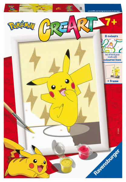 Ravensburger CreArt Pokemon Paint by Numbers for Children - Painting Arts and Crafts Kits for Age 7 Years Up