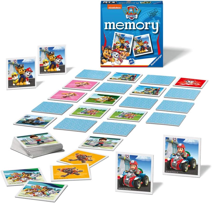 Ravensburger Paw Patrol Mini Memory Game - Matching Picture Snap Pairs Game For Kids Age 3 Years and Up