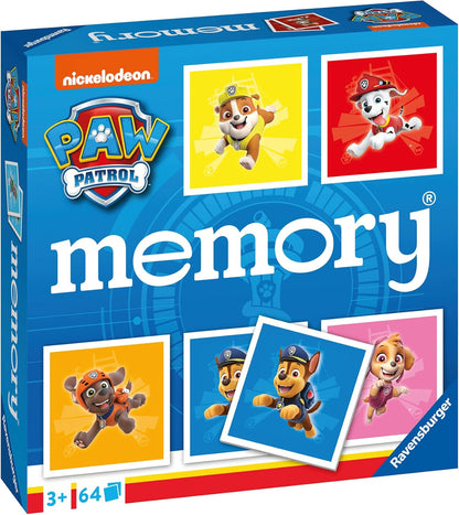 Ravensburger Paw Patrol Memory Game - Matching Picture Snap Pairs For Kids Age 3 Years Up - Educational Todder Toy