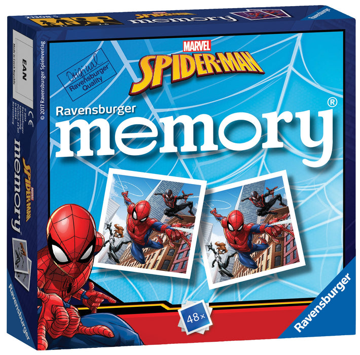 Ravensburger 21308 Spiderman Marvel Spider-Man-Mini Memory Kids Age 3 Years and Up-A Classic Picture Snap Matching Pairs Game