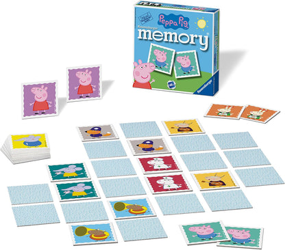 Ravensburger Peppa Pig Mini Memory Game - Matching Picture Snap Pairs Game For Kids Age 3 Years and Up