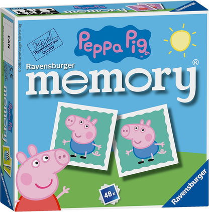 Ravensburger Peppa Pig Mini Memory Game - Matching Picture Snap Pairs Game For Kids Age 3 Years and Up