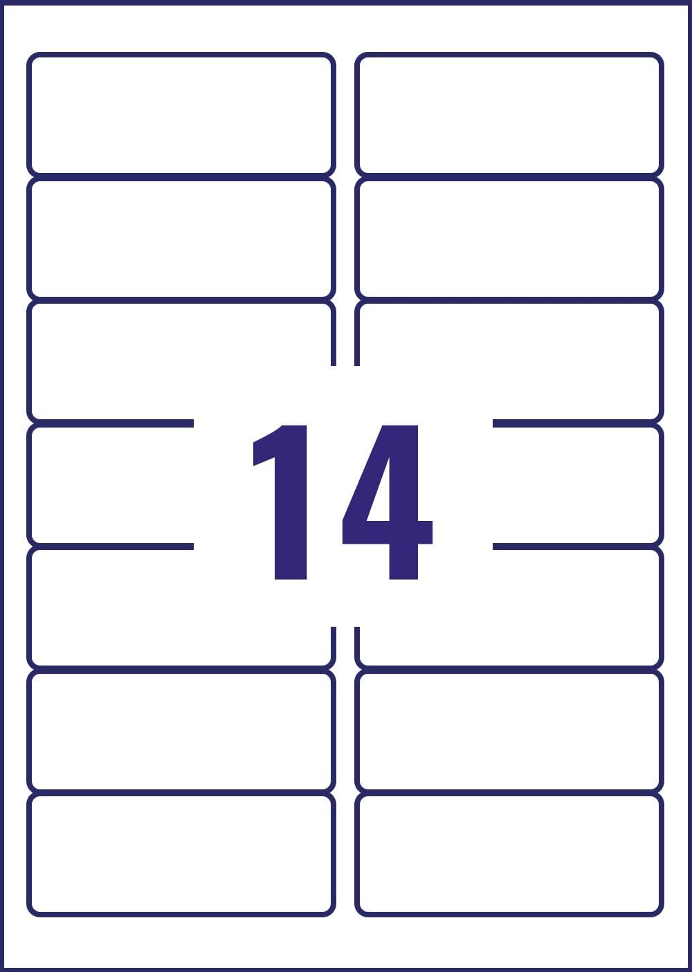 Avery J8563-25 Self-Adhesive Clear Address/Mailing Labels, 14 Labels Per A4 Sheet -Transparent