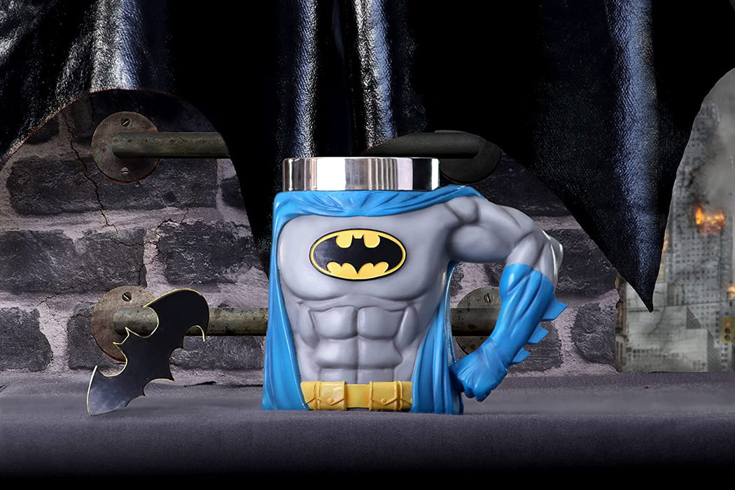 Nemesis Now Officially Licensed Batman Hero Tankard, Grey, 16.3cm