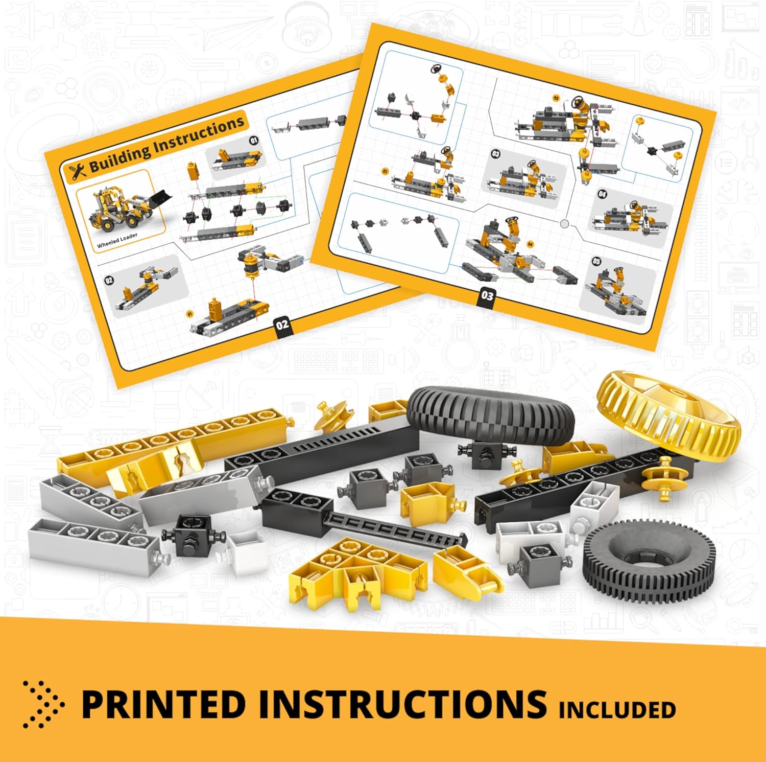 Engino Creative Builder Wheeled Loader Machinery Set