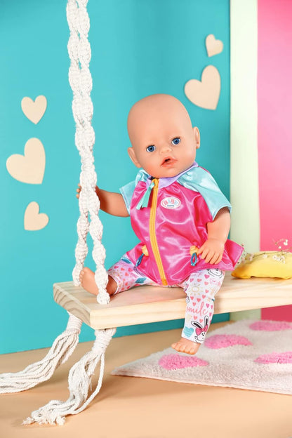 BABY Born Casual Outfit Pink 833605 - High-quality Clothing for 43cm Dolls For Toddlers - Includes Jacket, Trousers & Clothing Hanger - Suitable from 3 Years