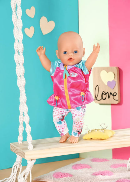 BABY Born Casual Outfit Pink 833605 - High-quality Clothing for 43cm Dolls For Toddlers - Includes Jacket, Trousers & Clothing Hanger - Suitable from 3 Years
