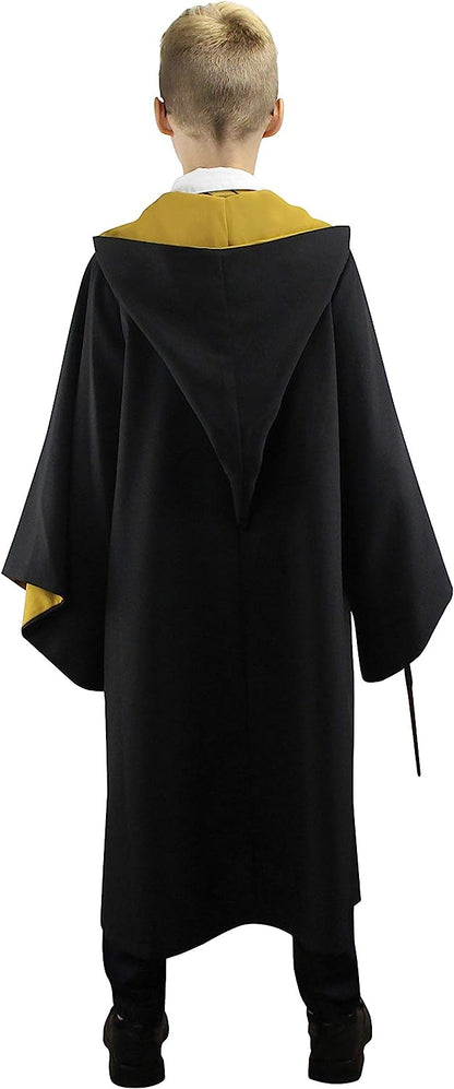 Cinereplicas Harry Potter - Hogwarts Robe - XS(Kids)/S/M/L/XL - Official License S Black & Yellow