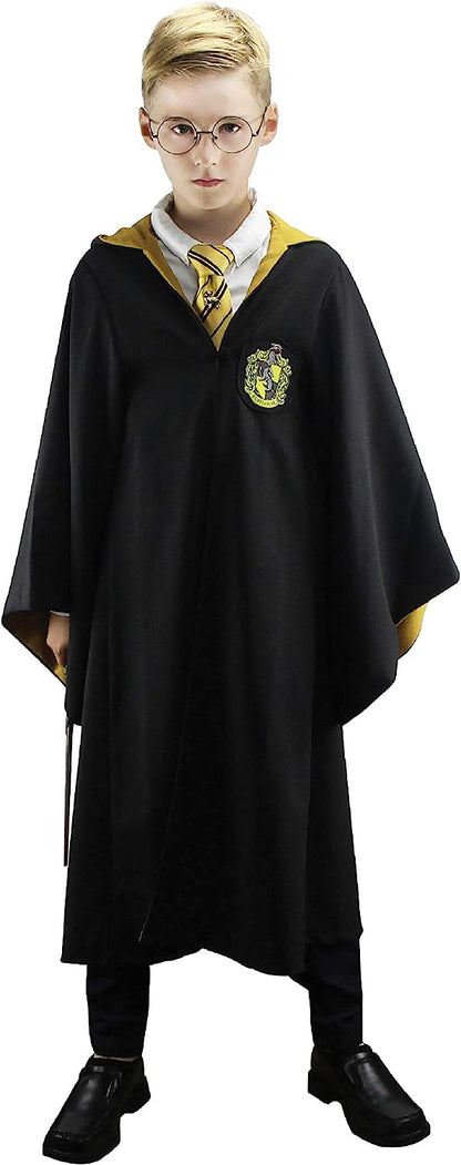 Cinereplicas Harry Potter - Hogwarts Robe - XS(Kids)/S/M/L/XL - Official License S Black & Yellow
