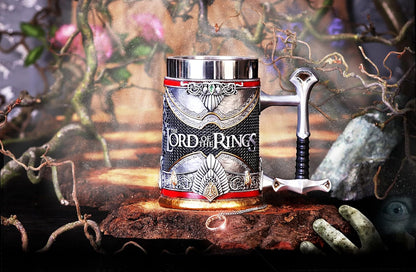 Nemesis Now Officially Licensed Lord of The Rings Aragorn Tankard, Silver, 15.5cm