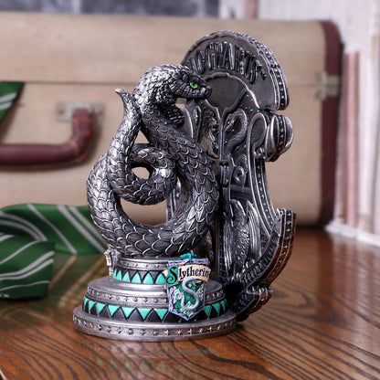 Nemesis Now Officially Licensed Harry Potter Slytherin Bookend 20cm, Resin, Silver