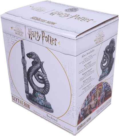 Nemesis Now Officially Licensed Harry Potter Slytherin Bookend 20cm, Resin, Silver