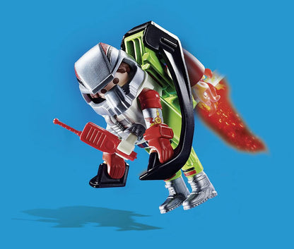 Playmobil Air Stunt Show 70836 Stuntman with Jet Pack, Includes Launch Platform, Plane Toy for 5+ Year Olds