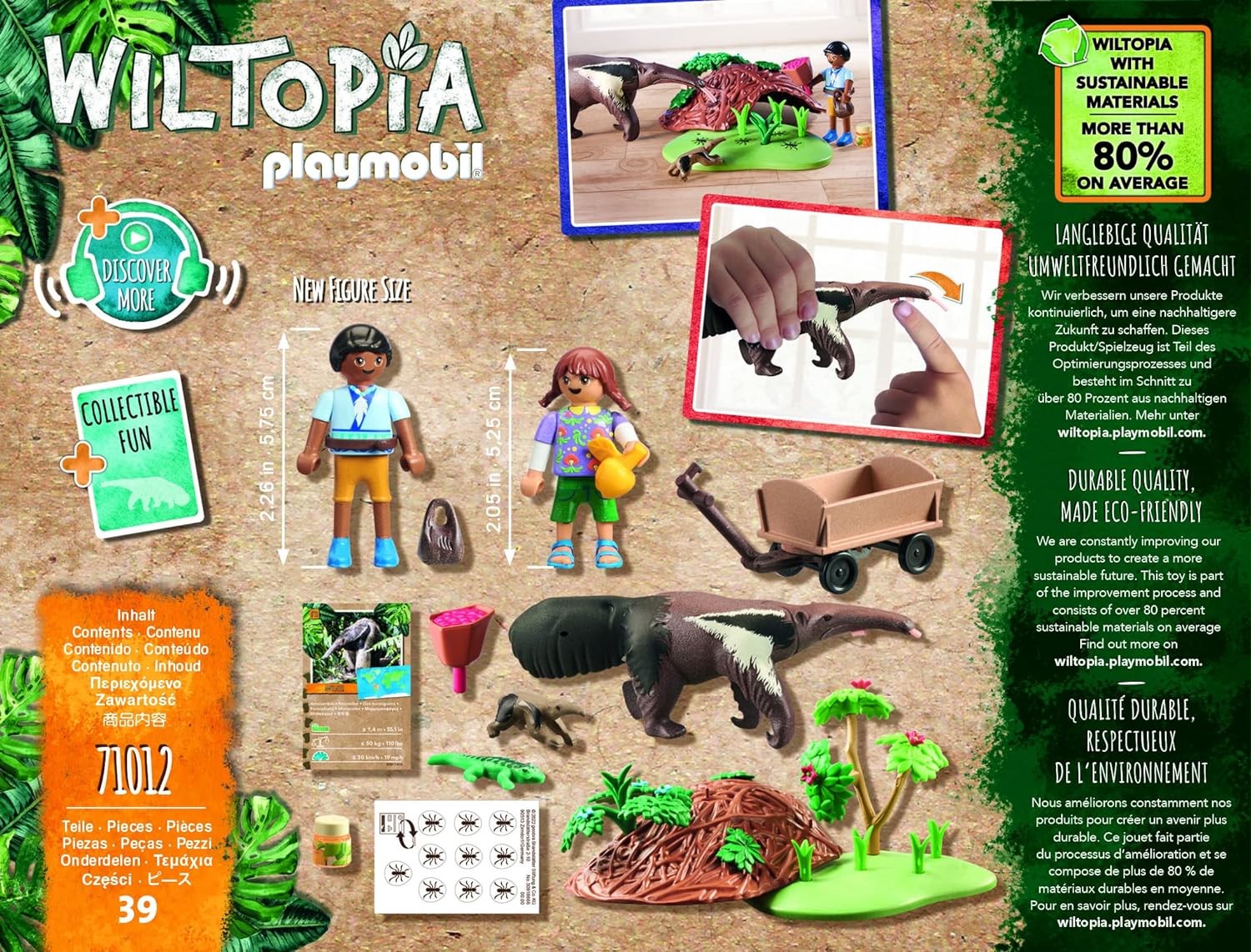 PLAYMOBIL Wiltopia 71012 Ameisenbärpflege mit Spielzeugtieren, Nachhaltiges Spielzeug für Kinder ab 4 Jahren, tbd