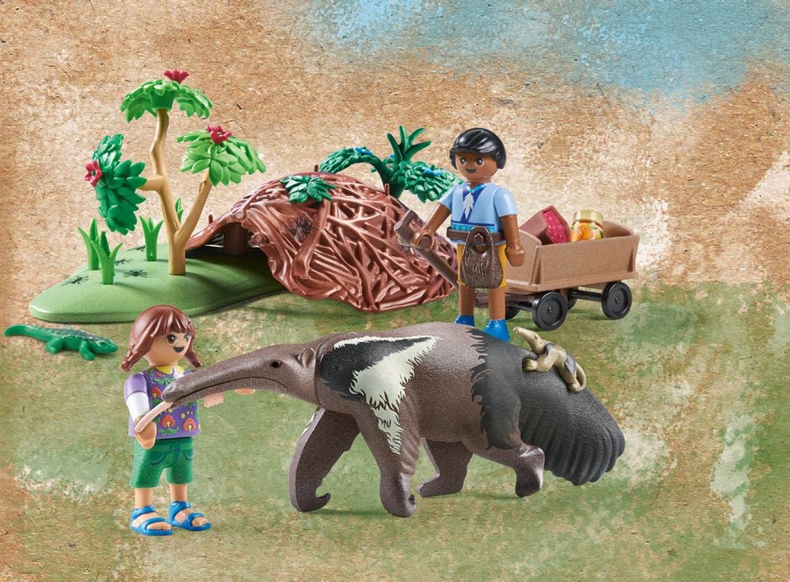 PLAYMOBIL Wiltopia 71012 Ameisenbärpflege mit Spielzeugtieren, Nachhaltiges Spielzeug für Kinder ab 4 Jahren, tbd
