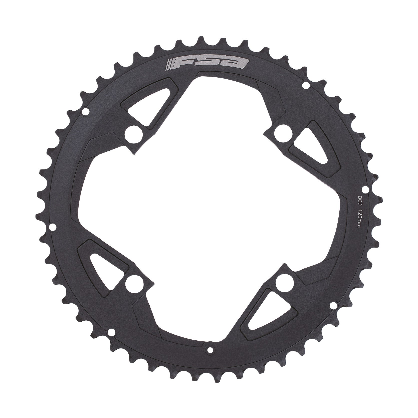 Fsa Gossamer Pro 50D 120 BCD 4BRAZ.2X ALU, Sport, Black (Black), One Size