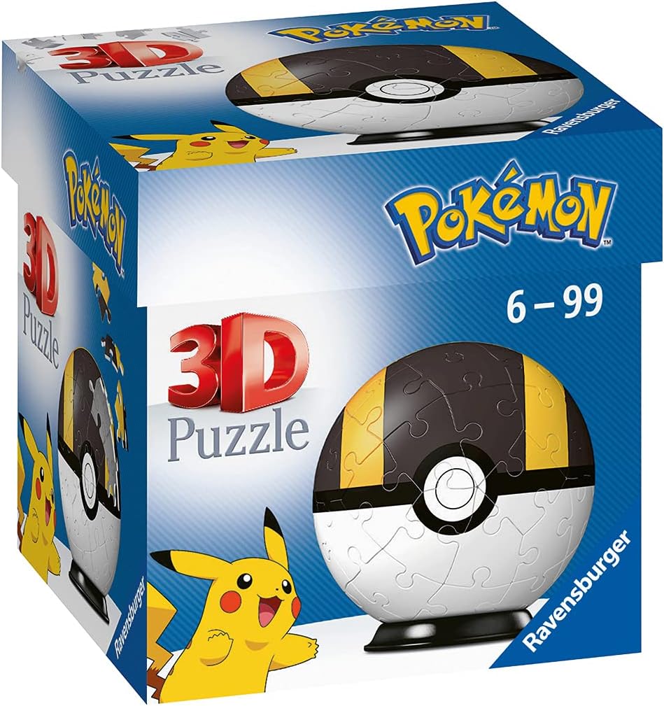 Ravensburger Pokemon Ultra Ball - 3D Jigsaw Puzzle Ball for Kids Age 6 Years Up - 54 Pieces - No Glue Required - Pokeball, White