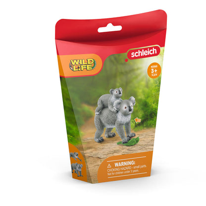 Schleich Wild Life Koala Mother And Baby Toy Figure Set, 3 To 8 Years, Grey (42566)